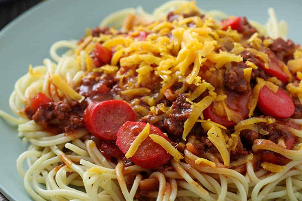 Filipino style spaghetti